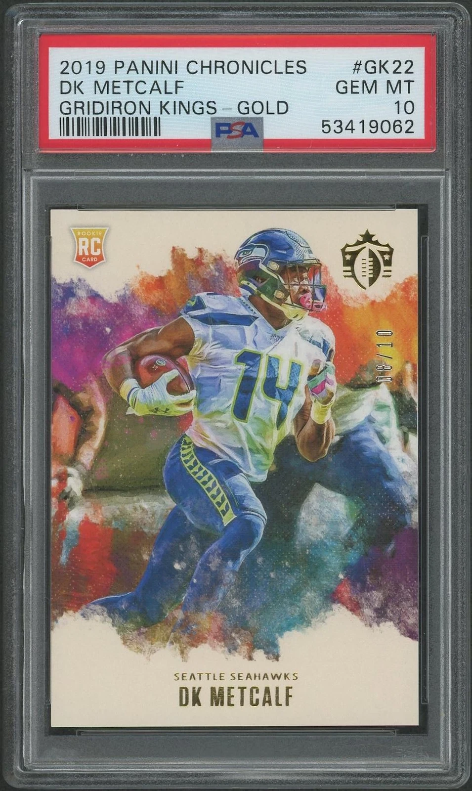 DK Metcalf Panini Chronicles Gridiron Kings #GK22 Gold