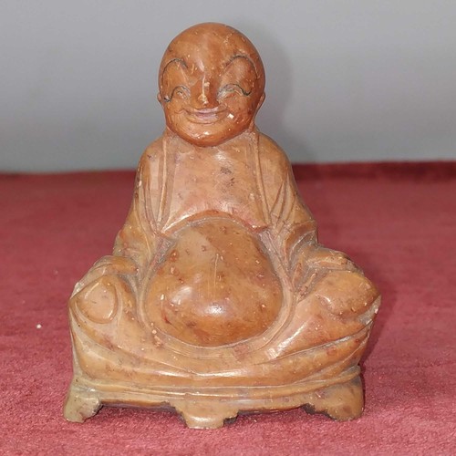 3 DIVINITÉS CHINOISES. SCULPTURE EN PIERRE SAVON. CHINE. XIXÈME SIÈCLE - Picture 3 of 4