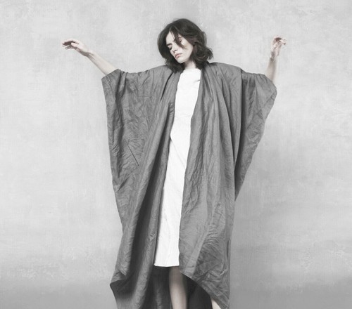 Long linen kimono duster cape Kimono style wrap dress Plus size kimono cardigan - Picture 2 of 46