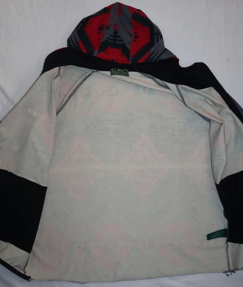 Chaqueta con Capucha RALPH LAUREN ACTIVE DE COLECCIÓN Talla XL Cremallera Completa PATRÓN INDIO AZTECA LEER Foto 4 de 4
