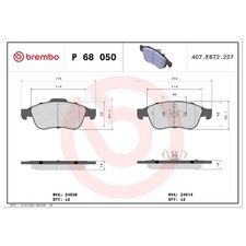 Satz Bremsbeläge Bremsklötze vorne für Renault Kangoo 3 Megane BZ0/1 | 243370