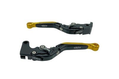 AlphaTechnik Hebel Set EVO schwarz/gold für Triumph Street Triple D67LD 07-2012