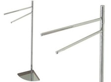 PIANTANA PORTA ASCIUGAMANI ANGOLO CROMO BASE 19X19 - ALTEZZA 83CM ARREDO BAGNO