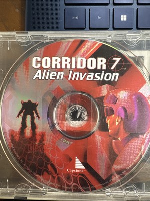 CORRIDOR 7 Alien Invasion Vintage 1994 Original Computer Game Disc Capstone RARE