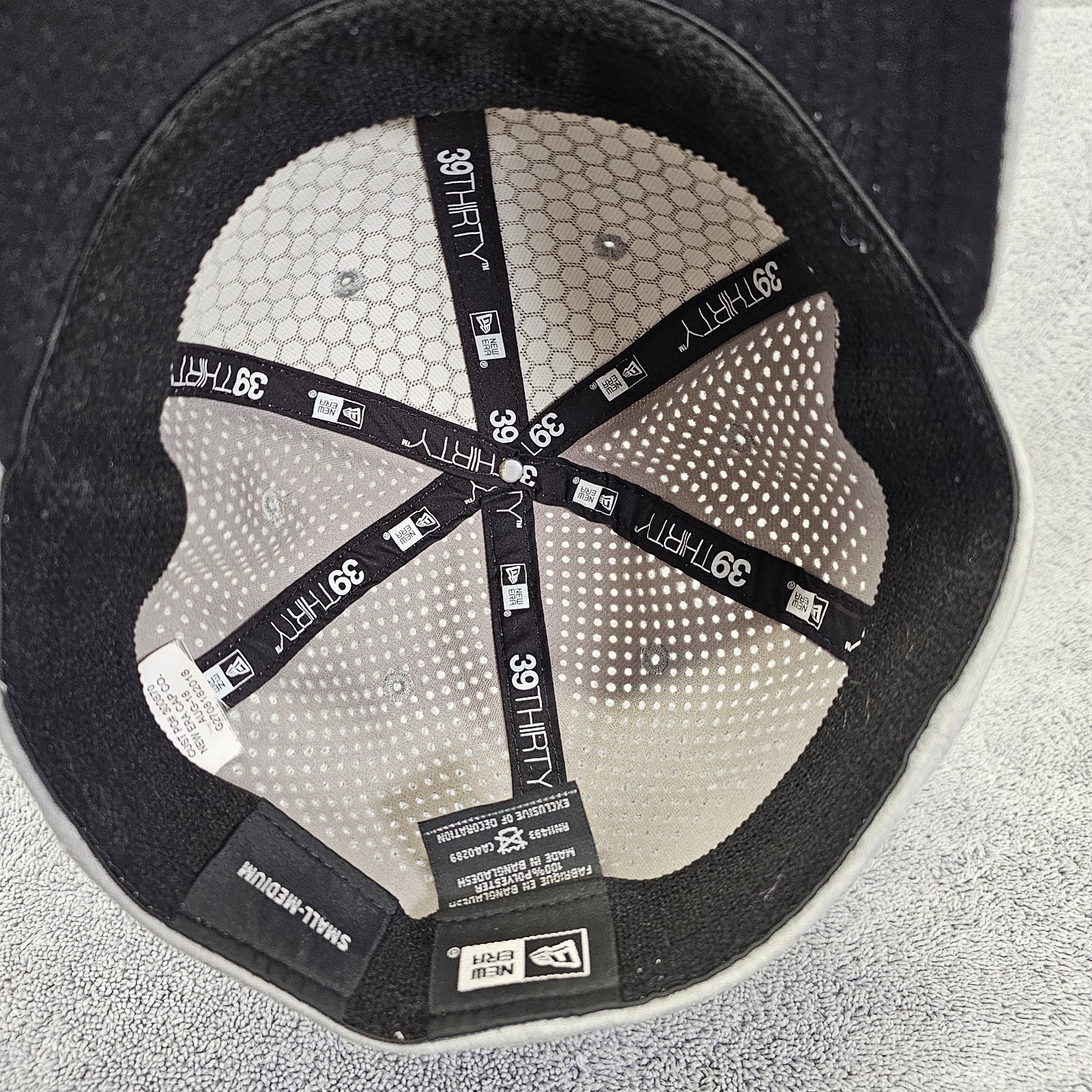 PXG Golf Hat S/M New Era 3930 LASER MESH SHADOW TECH FITTED CAP Gray Black 
