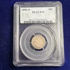 1856-O Seated Liberty Dime 10c PCGS F15 QA