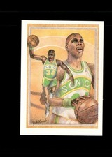 1990-91 NBA Hoops - Art Card Team Checklist Xavier McDaniel #379