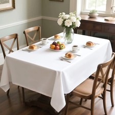 Polyester Wrinkle-Resistant Waterproof Tablecloth for Indoor  Outdoor Use