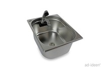 Edelstahl SpüLbecken Camping SpüLe Waschbecken Integriert + Ablauf 325X265X150 L