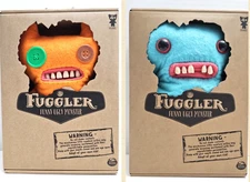 Fuggler Funny Ugly Monster Lot of 2 - Teal Gaptooth McGoo & Orange Indecisive