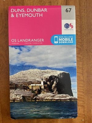 Duns Dunbar & Eyemouth Landranger Map 67 Ordnance Survey Latest -MARKED 