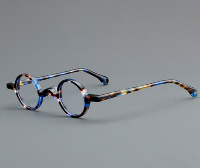 Retro Round Full Rim 34mm Acetate Luxury Eyeglass Japanese Frame Men Women 19g