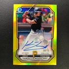 2026 Bowman Chrome Prospect On Card Auto Konnor Griffin Yellow Refractor /75