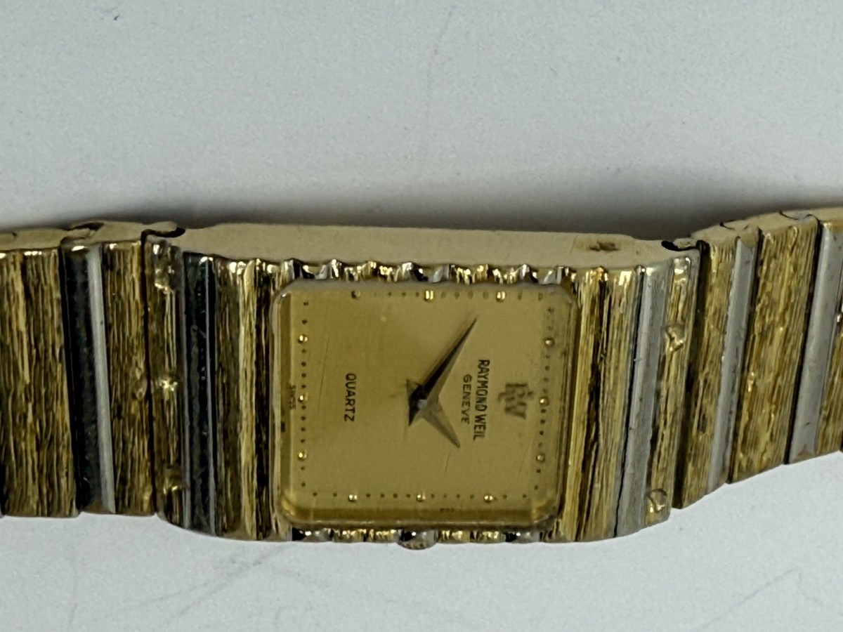 Vintage Raymond Weil Geneva 18K Gold Plated 8056 Quartz