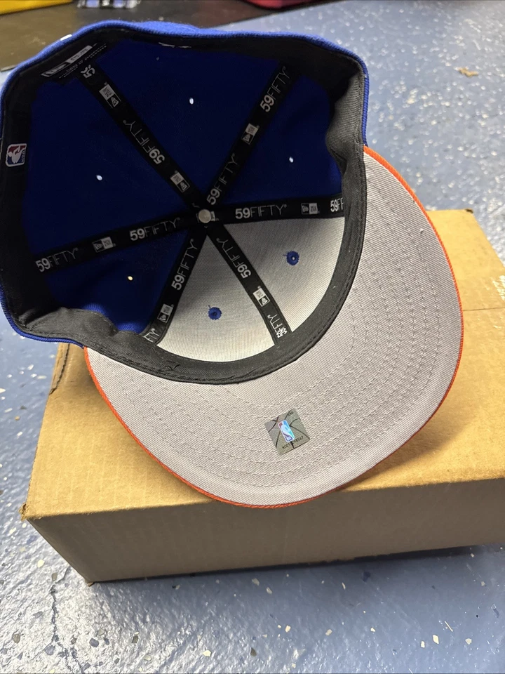 NBA - Gorra New York Knicks 59FIFTY ajustada New Era - azul y naranja Foto 4 de 4