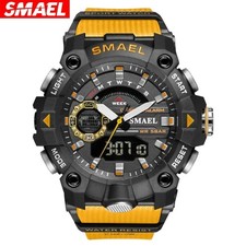 Reloj deportivo LED SMAEL para hombre cronómetro alarma 50m militar 8040