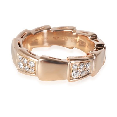 BVLGARI Serpenti Fashion Ring in 18k Rose Gold 0.34 CTW