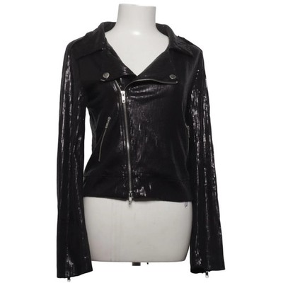 3 Suisses Collection, Bikerjacke, Damen, Größe: 36, Schwarz/Silber #Erz