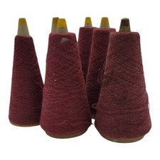 Vintage Templon Berry Heather 2/24 Yarn Cones Lot of 6