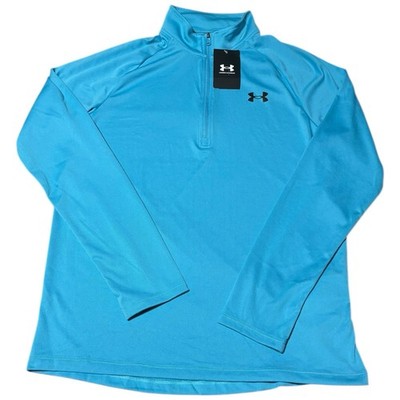 Under Armour Herren Tech 2.0 1/2 Half Zip Top UA Gym Training Laufen Blau S/M