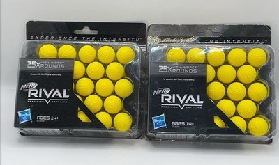 Nerf Rival Precision Battling Gun High Impact 25-rounds Refill Balls 2 Pack NIB