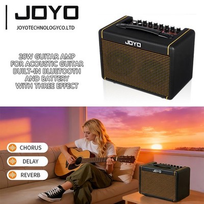 JOYO 20W Acoustic Guitar Amp Built-in Bluetooth and Battery with Rever Chorus