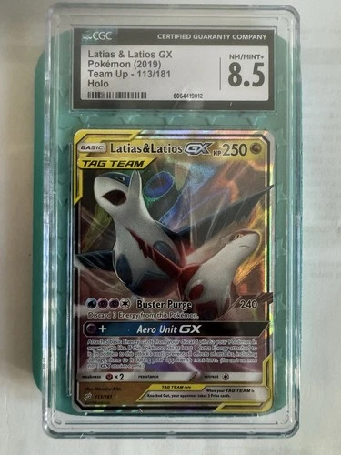 CGC 8.5 Latias & Latios GX 2019 Team Up 113/181 Holo Pokemon Card