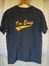 Y2K Abercrombie Fitch Shirt Men S Muscle "I'm Easy" Graphic Cotton Blue Vntg