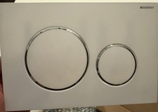 Geberit Sigma20 Dual Flush Plate White/Bright Chrome 115.882.KJ1 for Flush Tank