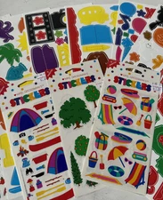 Lot of 3 Small & Giant Vintage 1990s Sticker Sheets – Mrs. Grossman’s & Others