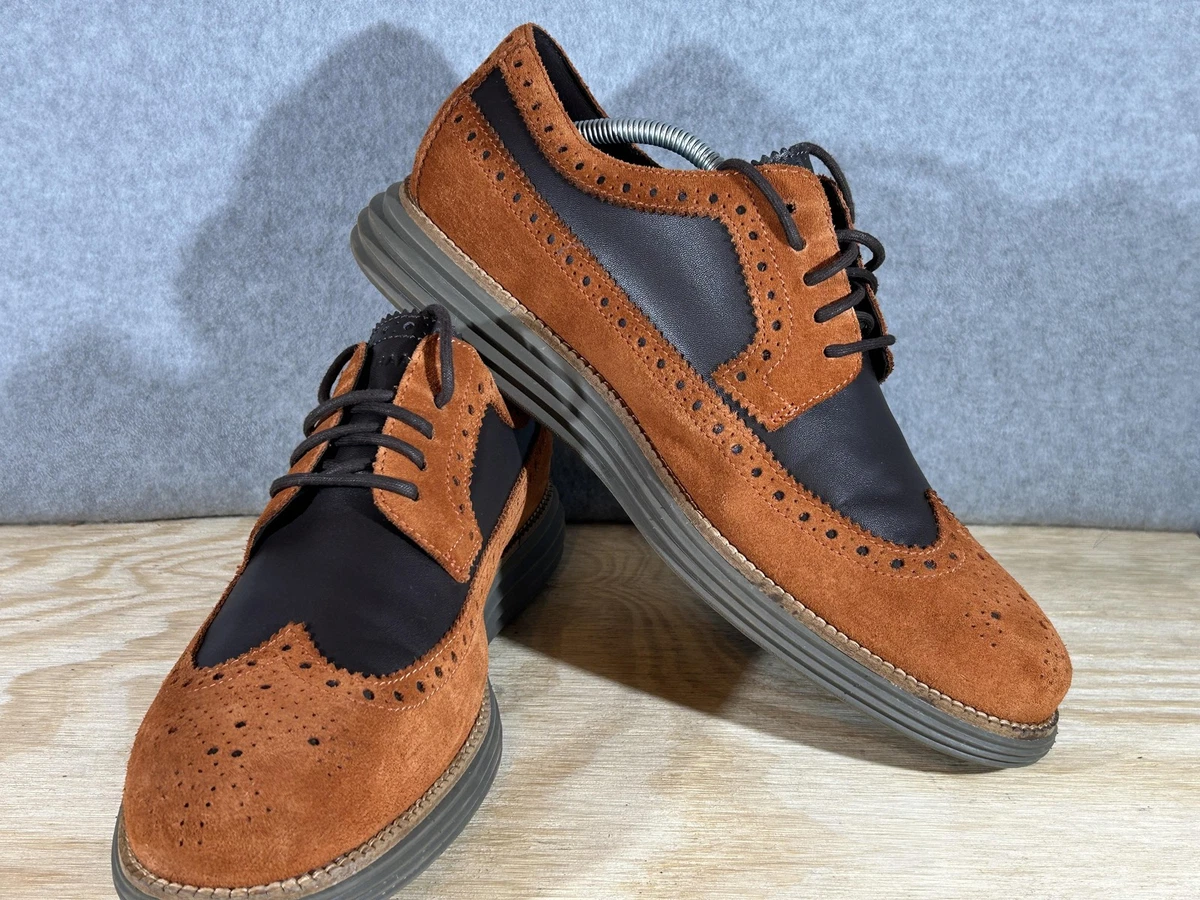 Cole Haan LunarGrand Suede Wingtip Oxfords Brown/Orange Men’s 11.5M Cole Haan LunarGrand Suede Wingtip Oxfords | Mercari main image 2