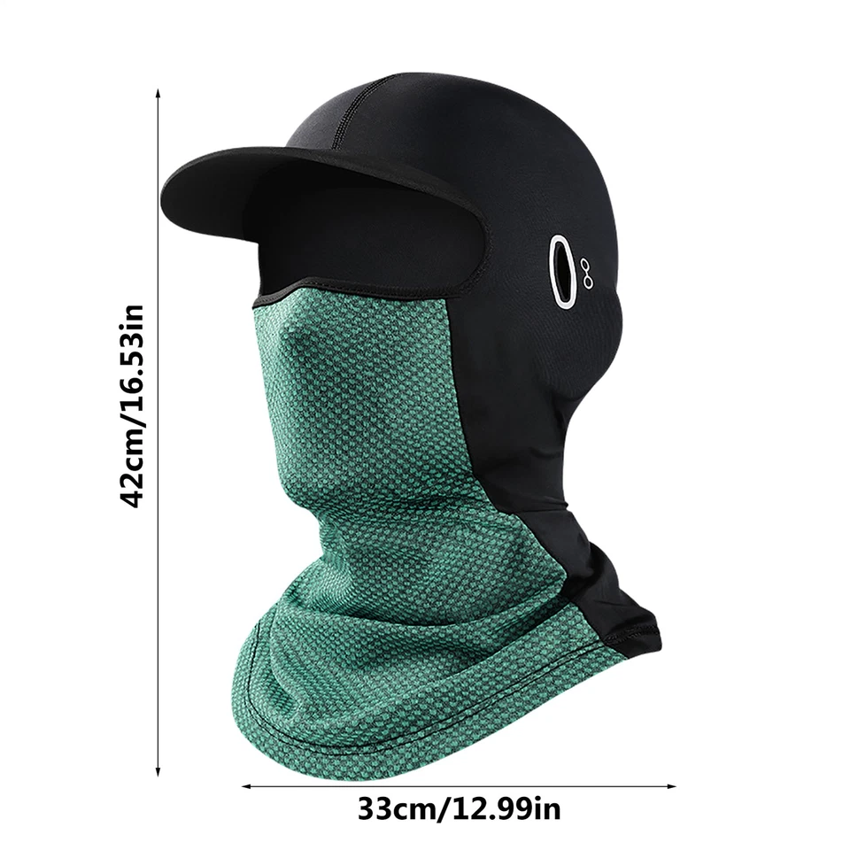 Sunscreen Face Cover Sun Hood Hat UV Protection Ice Silk Headgear For Cycling - Image 2 of 4