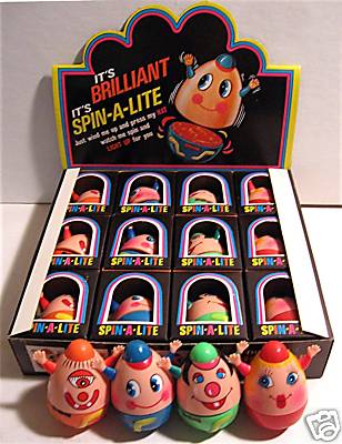 1960 Spin A Lite Wind Up Battery Old Toy Display #2