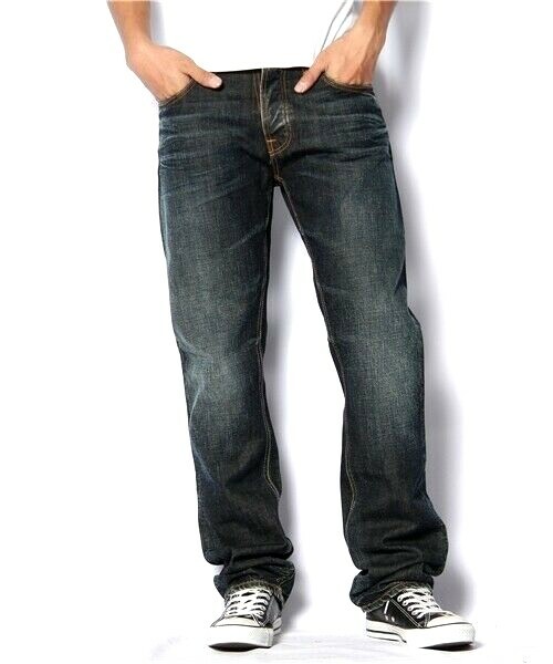 Nudie Jeansデニム SHARP BENGT W32 L32 新品 NUDIE JEANS DENIM CO SHARP BENGT ORGANIC WORN STRIKEY STRAIGHT LEG