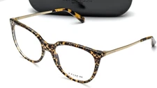 Coach HC6125 5519 Cat Eye Spotty Tortoise Sig C Womens Eyeglasses 53mm
