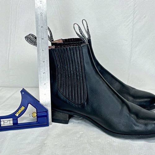 Bontines Lara Slip on Ankle Boots Mens Black Size 30 US 12 La Espuela Mexico - Picture 6 of 8