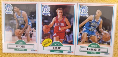 Top Rar 1990 Fleer Basketball 3x Minnesota Timberwolves u.a.m. Sam Mitchell uvm.