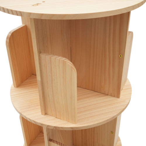 4 Tier Rotating Bookshelf Organizer Floor Standing Storage Shelf Display Rack US - Picture 11 of 12