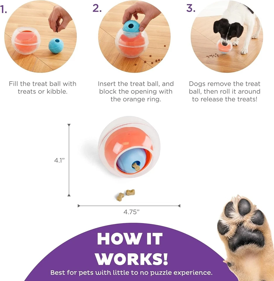 Dog Boredom Buster - Rumble Topsy Treat Ball. Dog Game For Mental Stimulation. - Image 3 of 4