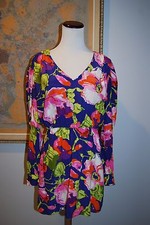 NEW Parker Dress Floral Print Silk  Size M