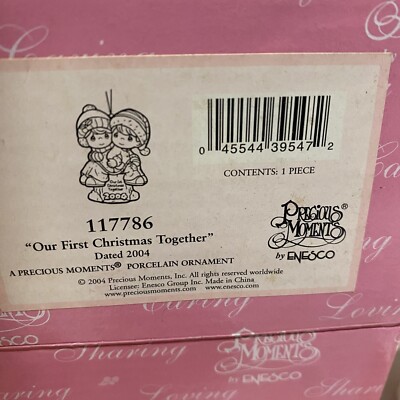 2004 Our First Christmas - Precious Moments 117786 Precious