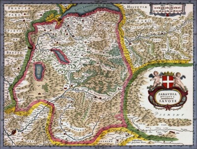 Reproduction Carte Ancienne Duche De Savoie Xviie Ebay