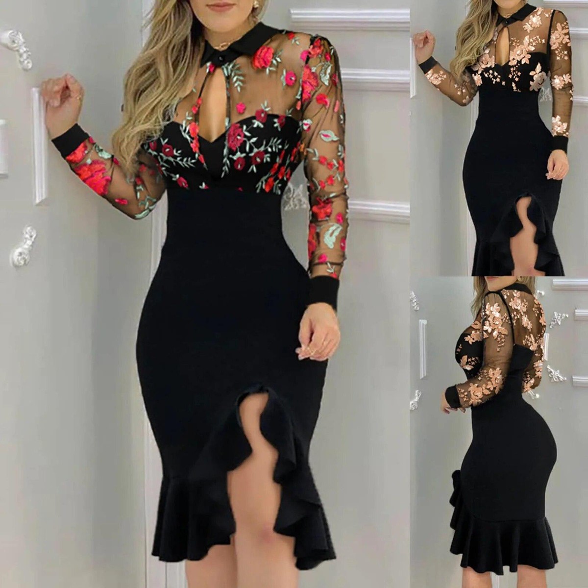 vestido de fiesta corto elegante