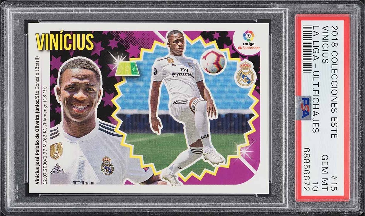 Vinicius Jr. 2018 Panini Colecciones Este La Liga Vini RC ROOKIE #15 PSA 10 🔥