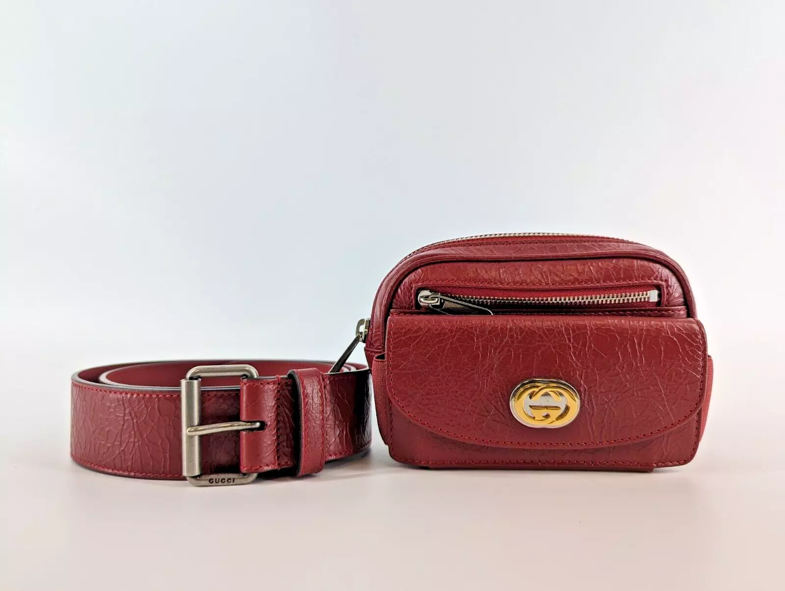 Mini sac ceinture rouge Morpheus authentique Gucci moelleux veau