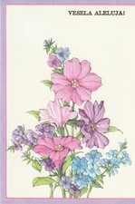 1 card Slovenian EASTER Greeting CARD   Vesela Aleluja