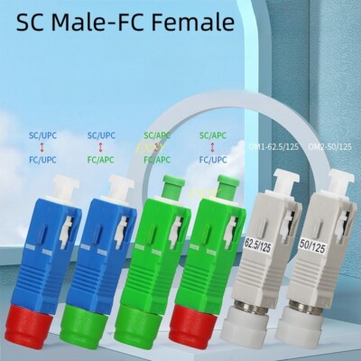 SC Male to FC Female UPC APC SM MM Hybrid Fiber Optic Adapter Optic Converter