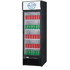 EKS Single Glass Door Refrigerator 25" Beverage Cooler 1 Door 15.5 NSF Certified