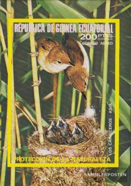 Equatorial Guinea Block241 (Complete Exc.) mint 1976 Asian Birds-