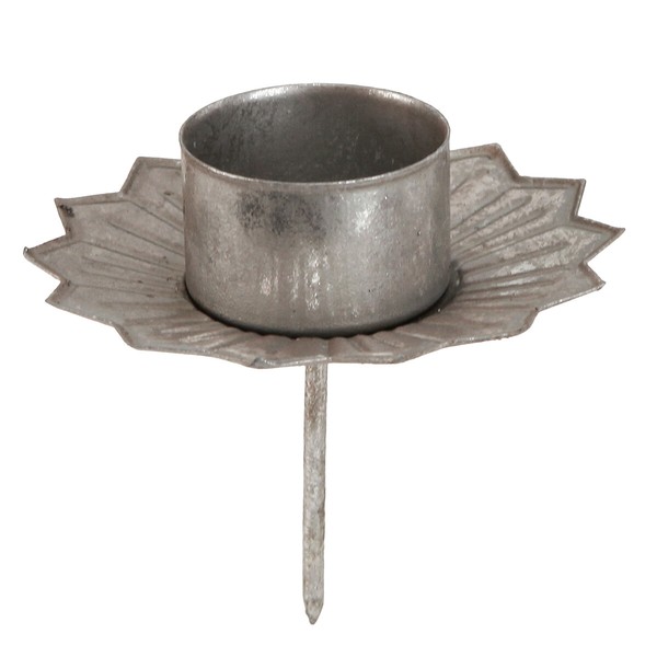 Silberne Teelichthalter Zum Stecken Ø9Cm H9Cm 4Er Set Metall Deko Tischdeko-image